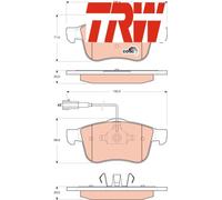 FRONT BRAKE PAD SET DISC BRAKE FITS: ALFA ROMEO 159 SEDAN 1.9 JTS /2.2 JTS /1