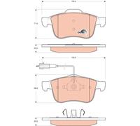 FRONT BRAKE PAD SET DISC BRAKE FITS: ALFA ROMEO 159 SEDAN 1.9 JTS /2.2 JTS /1