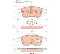 FRONT BRAKE PAD SET DISC BRAKE FITS: ALFA ROMEO GIULIETTA 1.4 TB /1.4 BIFUEL