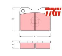 FRONT BRAKE PAD SET DISC BRAKE FITS: AUDI 100 C1 SALOON 1.6/1.8/1.9.AUDI 5000