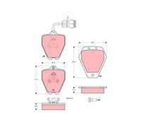 FRONT BRAKE PAD SET DISC BRAKE FITS: AUDI 500 C4 SALOON S4 TURBO QUATTRO/S4 V