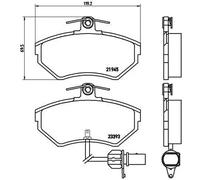 FRONT BRAKE PAD SET DISC BRAKE FITS: AUDI A4 B5 SEDAN 1.6/1.8/1.9 TDI/1.8 QUA