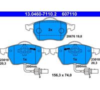 Brake pads 13.0460-7110.2 ATE for AUDI VW SKODA SEAT