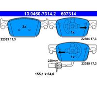 Brake pads 13.0460-7314.2 ATE for AUDI A4 B9 A4 B9 Avant A4 Allroad B9 A5