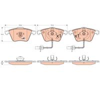 FRONT BRAKE PAD SET DISC BRAKE FITS: AUDI A4 / S4 B6 S4 QUATTRO.AUDI A4 / S4