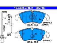 ATE 13.0460-2746.2 Brake pad set