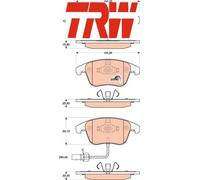 FRONT BRAKE PAD SET DISC BRAKE FITS: AUDI A5 / S5 2.0 TDI/3.0 TDI/3.0 TDI QUA