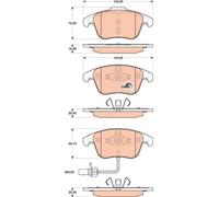 FRONT BRAKE PAD SET DISC BRAKE FITS: AUDI A5 / S5 2.0 TDI/3.0 TDI/3.0 TDI QUA