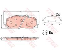 FRONT BRAKE PAD SET DISC BRAKE FITS: AUDI Q7 3.0 TFSI QUATTRO/3.0 TDI QUATTRO
