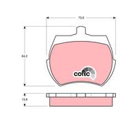 FRONT BRAKE PAD SET DISC BRAKE FITS: AUSTIN MINI I 850/1.0.AUSTIN MINI II 100