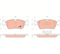 FRONT BRAKE PAD SET DISC BRAKE FITS: BMW 1 COUPE 118 D.BMW 1 116 I/120 D/118