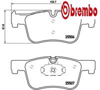 Brembo Xtra Front Brake Pad Set fits BMW 1 2 3 4 Series