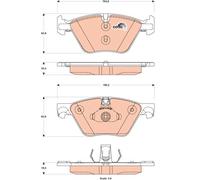FRONT BRAKE PAD SET DISC BRAKE FITS: BMW 5 525 D XDRIVE/525 D/520 I/528 I/528