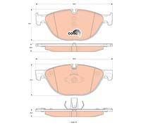 FRONT BRAKE PAD SET DISC BRAKE FITS: BMW 6 COUPE 640 D XDRIVE/640 I/650 I/650
