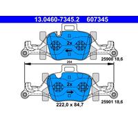 FRONT BRAKE PAD SET DISC BRAKE FITS: BMW 7 730 I LI/725 D LD/730 I.BMW 5 530