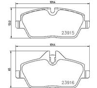 FRONT BRAKE PAD SET DISC BRAKE FITS: BMW I3 MONOCAB ELECTRIC/RANGE EXTENDER/S