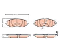 FRONT BRAKE PAD SET DISC BRAKE FITS: CHEVROLET AVEO / GENTRA SALOON 1.2/1.4/1