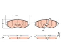FRONT BRAKE PAD SET DISC BRAKE FITS: CHEVROLET AVEO / GENTRA SALOON 1.2/1.4/1