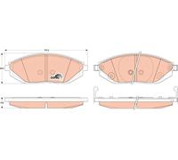 FRONT BRAKE PAD SET DISC BRAKE FITS: CHEVROLET MATIZ 1.2/1.2 LPG/1.0 D/1.0/1.