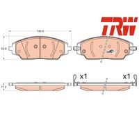 FRONT BRAKE PAD SET DISC BRAKE FITS: CHEVROLET SONIC HATCHBACK 1.2/1.4/1.6/1.