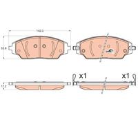 FRONT BRAKE PAD SET DISC BRAKE FITS: CHEVROLET SONIC HATCHBACK 1.2/1.4/1.6/1.