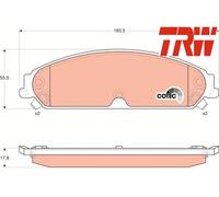 FRONT BRAKE PAD SET DISC BRAKE FITS: CHRYSLER 300C TOURING 2.7/3.5/5.7/3.5 AW