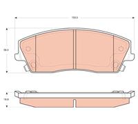 FRONT BRAKE PAD SET DISC BRAKE FITS: CHRYSLER 300C TOURING 5.7 AWD.CHRYSLER 3