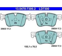 FRONT BRAKE PAD SET DISC BRAKE FITS: CITROËN C4 GRAND PICASSO II 1.6 VTI 120/