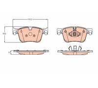 FRONT BRAKE PAD SET DISC BRAKE FITS: CITROËN C4 GRAND PICASSO II 1.6 VTI 120/