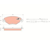 FRONT BRAKE PAD SET DISC BRAKE FITS: CITROËN C5 I 1.8 16V /2.0 16V /2.0 16V H