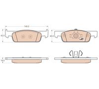 FRONT BRAKE PAD SET DISC BRAKE FITS: DACIA SANDERO II 1.5 DCI 75 / BLUE DCI 7