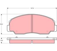 FRONT BRAKE PAD SET DISC BRAKE FITS: DAIHATSU ROCKY 2.0 /2.0 4X4 /2.8 TD/2.8