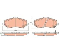 FRONT BRAKE PAD SET DISC BRAKE FITS: DODGE JOURNEY 2.7/2.0 CRD/2.7 FLEXFUEL/2