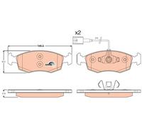 FRONT BRAKE PAD SET DISC BRAKE FITS: FITS FOR FIAT 500 C 0.9 /1.2 /0.9 /0.9 /