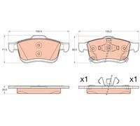 FRONT BRAKE PAD SET DISC BRAKE FITS: FITS FOR FIAT 500L 1.6 D MULTIJET /1.4 /