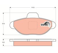 FRONT BRAKE PAD SET DISC BRAKE FITS: FITS FOR FIAT CINQUECENTO 0.9 I.E. S /0.