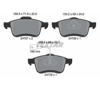 FRONT BRAKE PAD SET DISC BRAKE FITS: FITS FOR FIAT DOBLO CARGO 1.6 D MULTIJET