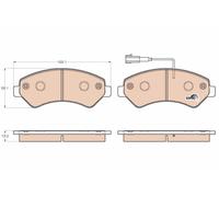 FRONT BRAKE PAD SET DISC BRAKE FITS: FITS FOR FIAT DUCATO VAN 140 NATURAL POW