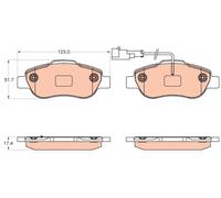 FRONT BRAKE PAD SET DISC BRAKE FITS: FITS FOR FIAT PANDA / PANDA CLASSIC 1.4
