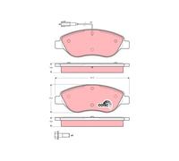 FRONT BRAKE PAD SET DISC BRAKE FITS: FITS FOR FIAT STILO 2.4 20V/2.4 20V /1.9