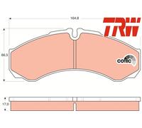 FRONT BRAKE PAD SET DISC BRAKE FITS: FITS FOR IVECO DAILY II VAN 30-8 V 14914