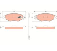 FRONT BRAKE PAD SET DISC BRAKE FITS: FITS FOR KANGOO RAPID 1.5 DCI/1.2 /1.4 /