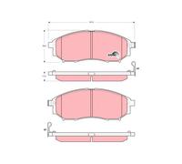 FRONT BRAKE PAD SET DISC BRAKE FITS: FITS FOR NISSAN NAVARA 2.5 DCI 4WD /3.0