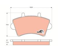 FRONT BRAKE PAD SET DISC BRAKE FITS: FITS FOR RENAULT MASTER II VAN 2.5 D/2.8