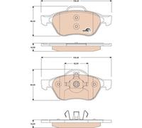 FRONT BRAKE PAD SET DISC BRAKE FITS: FITS FOR RENAULT WIND 1.2 TCE 100 /1.2 /