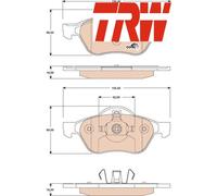 FRONT BRAKE PAD SET DISC BRAKE FITS: FITS FOR RENAULT WIND 1.2 TCE 100 /1.2 /