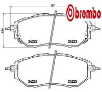 Brake pads P 78 017X BREMBO for SUBARU OUTBACK LEGACY IV LEGACY IV Estate LEVORG