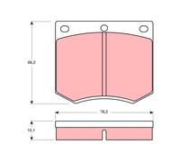 FRONT BRAKE PAD SET DISC BRAKE FITS: FORD ESCORT MK II 1.1/1.3/1.6 RS/2.0 RS/