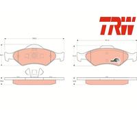FRONT BRAKE PAD SET DISC BRAKE FITS: FORD FIESTA MK III 1.1/1.4/1.8 D/1.3 CAT