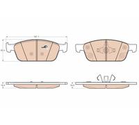 FRONT BRAKE PAD SET DISC BRAKE FITS: FORD FOCUS III 1.6 TDCI/1.5 ECOBOOST/1.5